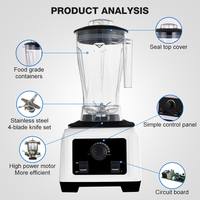 Blender commercial professionnel certifié NSF pour comptoir de cuisine de café, robuste avec bouton de commande
