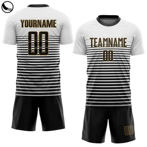 Blank Custom 22/23 100% Polyester Ademend De Hele Team Met Naam En Nummer Custom Design Voetbal Goedkope Voetbal Jersey