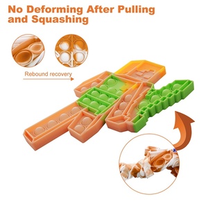 Nouveau produit transfrontalier Alexe Popit anti-stress en silicone à bulles, style personnage féminin Minecraft, modèle 'Killing Pioneer' - Product Image 4