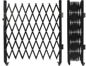 Porte de sécurité pliable simple Porte <span class=keywords><strong>accordéon</strong></span> Clôture métallique extensible pour cours Garages Revêtement en acier au carbone - Product Image 1