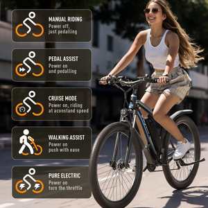 Vélo de montagne électrique 29 pouces à pneus larges pour adultes, 21 vitesses, <span class=keywords><strong>moteur</strong></span> 750W, batterie longue durée 48V 17.5Ah, système de frein à disque mécanique, <span class=keywords><strong>VTT</strong></span> rapide - Product Image 6