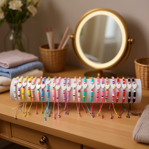 Tube <b>Bracelet</b> Beaded Colorful Fashion Jewelry <b>Set</b> 24 Pcs For Women Girls Gift - Product Image 3