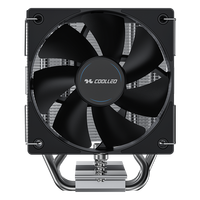 COOLLEO B40S DIG V2 Refroidisseur d'air pour PC avec affichage numérique, refroidisseur de processeur, compatible LGA 115X 1200 1700 1851 AMD pour ordinateur de jeu, TDP 200W