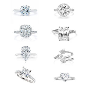 Anillo de Compromiso de Plata de Ley 925 con Circonita Cúbica en Forma de Corazón, Anillo de <span class=keywords><strong>Promesa</strong></span> de Boda, Joyería para Mujer, Personalizado por Gemnel - Product Image 2