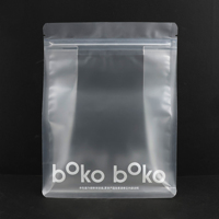 Sachets debout en plastique transparent avec fermeture à glissière refermable Sacs imprimés personnalisés pour l'emballage de collations de boulangerie Bonbons Noix
