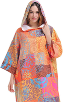 Poncho de surf personnalisé avec logo, serviette de plage anti-sable en microfibre, robe de change à capuche pour adultes, séchage rapide, parka de bain