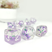 7 pièces/ensemble Transparent mdn dés D4 D6 D8 D10 D12 D20 jeu dés moule polyédrique jouer jeu jouets pour décor à la maison jeux accessoire