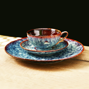 Weiye Service de table en porcelaine Service de table créatif Assiette à steak Service de vaisselle bleu Vaisselle pour restaurant de mariage - Product Image 3