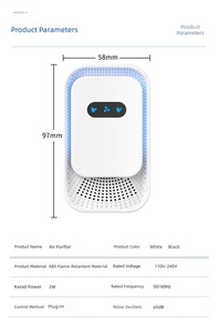 Ionizador de Iones Negativos con Enchufe Europeo para el Hogar, Oficina, Cocina, Dormitorio, Sin Filtro, Funcionamiento Silencioso, Purificador de Aire Portátil para Mascotas - Product Image 5