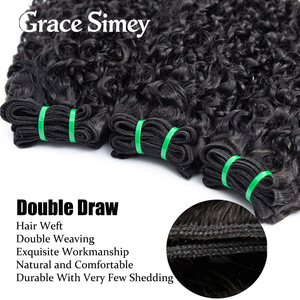 Lots de Cheveux Humains Vierges Bouclés Birmans Remy Non Traités, Tissage de Cheveux à Double Trame Super Double Drawn, <span class=keywords><strong>Fournisseur</strong></span> de Cheveux Bruts Indiens - Product Image 5
