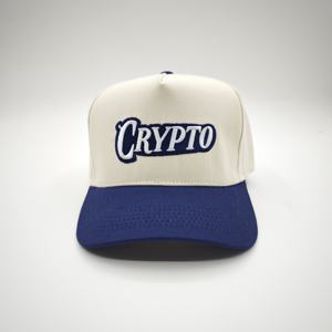 Casquette de baseball unisexe de haute qualité, personnalisée, à 5 panneaux, bicolore, en tissu Oxford, avec broderie à pois et fermeture réglable - Product Image 3