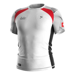 Rashguard à manches courtes de protection solaire UPF50+ Elite National Suisse pour le surf, la natation, le MMA, le grappling - Product Image 1