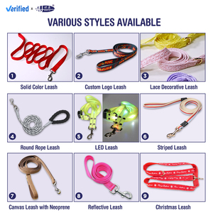 사용자 정의 가능한 고급 폴리에스터 나일론 소재의 개인 상표(자체 브랜드) 애완견 목줄, 강아지 목줄, 로고 인쇄 가능 - Product Image 3
