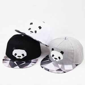 Casquette de baseball unisexe style coréen, motif panda, impression 3D, visière plate, style hip-hop, ajustable, 6 panneaux - Product Image 2