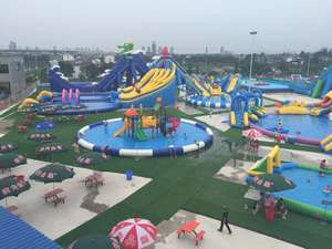 Château gonflable extérieur en PVC pour enfants avec toboggan et zone de saut, taille personnalisable pour <span class=keywords><strong>parc</strong></span> d'attractions - Product Image 5