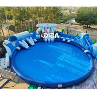 Fabricant Magic Large Blue Crush Running Bouncy Games Toboggan gonflable pour parc aquatique