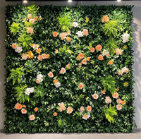 Panneaux de fleurs artificielles en buis vert, taille libre, personnalisés en usine, pour mur végétal