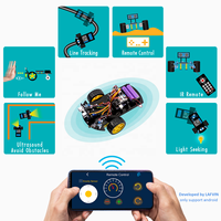 LAFVIN-Robot inteligente para coche, Kit de chasis actualizado V2.0 para sistema de Robot/programación gráfica para arduino, 2WD