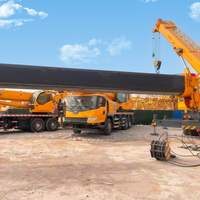 Grue télescopique montée sur camion de qualité professionnelle 35 tonnes, moteur et boîte de vitesses, modèle 2024, hauteur de levage 42,7 m, contrôle fluide, haute performance