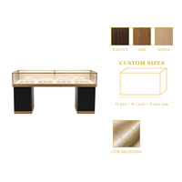 Vitrine de présentation de bijoux en verre et contreplaqué sur mesure pour magasin de détail, boutique, aménagement de magasin