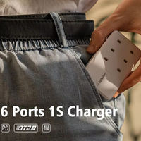 Chargeur de batterie au lithium haute tension pour mini-drone FPV BETAFPV 6 ports 1S, entrée Type-C PD3.0/QC3.0, puissance maximale 30W, compatible plastique