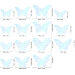 Pegatina de <span class=keywords><strong>uñas</strong></span> de mariposa, pegatina de pared 3 D, buena calidad - Product Image 4