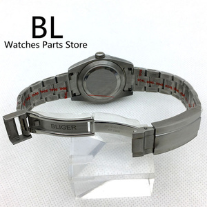 BLIGER Reloj Mecánico para Hombre 36mm/39mm NH35A Azul Araneose Webbed Dial Verde Luminiscente Correa de Acero - Product Image 3