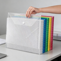 Sac de rangement à boutons épais blanc A4 F1739, porte-documents A4, sac de classement transparent avec papier de test