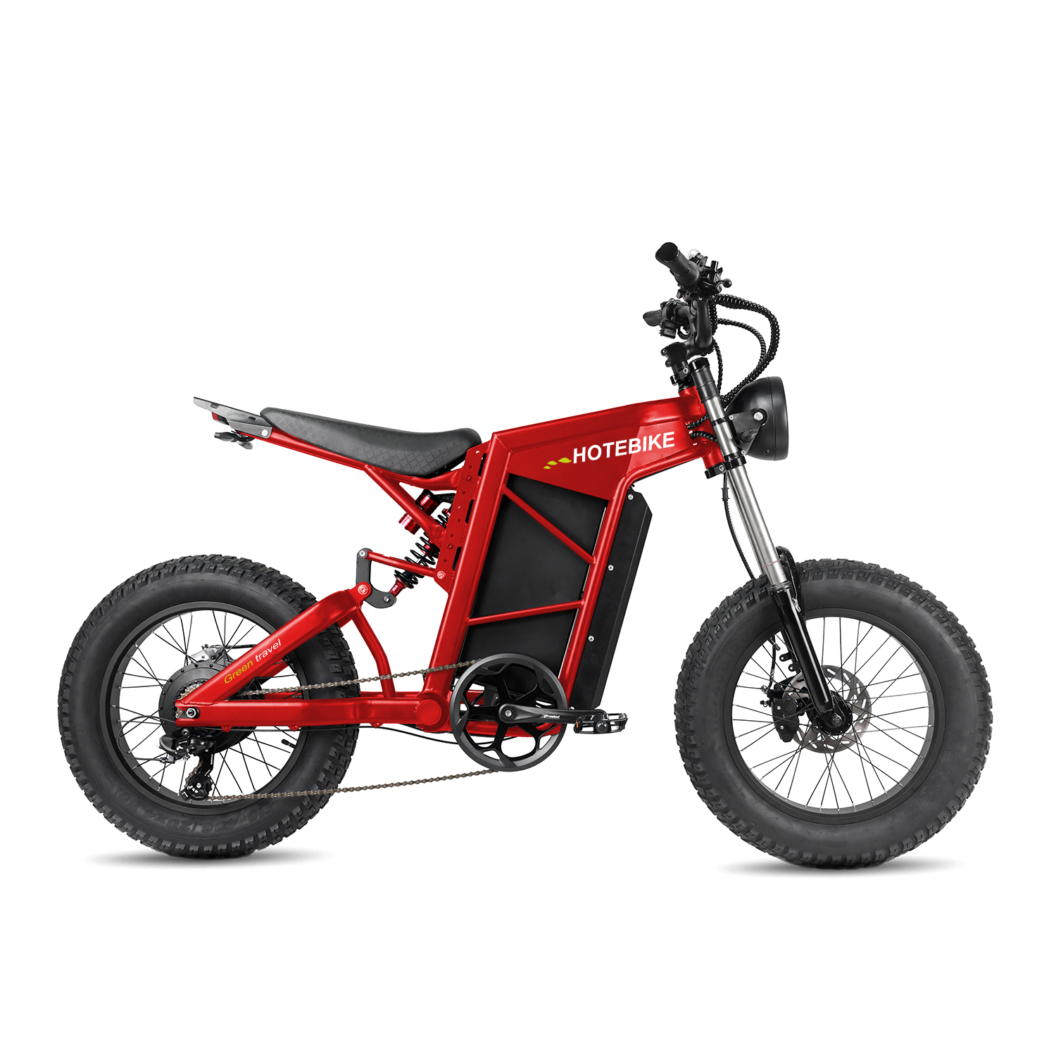 hotebike electric bicycle HiKNiGHT H6 Pro Bundle: 3000W 38MPH Fat Tire Off-Road E-Bike At just 39 lbs Thumb Throttle 20-40km/H Shuangye or