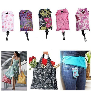 Bán buôn tái sử dụng có thể gập lại hàng tạp hóa Túi Carrier Folding <span class=keywords><strong>reuseable</strong></span> mua sắm Polyester Túi - Product Image 3
