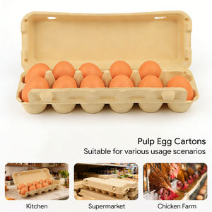 12 छेद कागज पल्प अंडे ट्रे बायोडिग्रेडेबल इको-फ्रेंडली अंडे कार्टन - Product Image 4