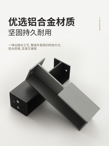 Aluminum Alloy <b>Sliding</b> Movable Barn Door Handles Embedded Wooden Door Handles for Kitchen Dresser Cabinet Bedroom Coat Closet - Product Image 2