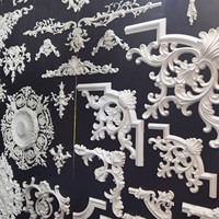 Auuan Guangdong - Roseta de Techo Decorativa Impermeable de PU para Villa, Adorno Tallado Ligero