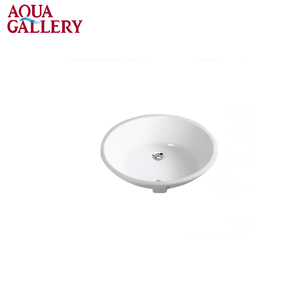Évier en céramique émaillée blanche, <span class=keywords><strong>lavabo</strong></span> rond <span class=keywords><strong>de</strong></span> <span class=keywords><strong>salle</strong></span> <span class=keywords><strong>de</strong></span> <span class=keywords><strong>bain</strong></span> monté <span class=keywords><strong>sous</strong></span> le <span class=keywords><strong>comptoir</strong></span> - Product Image 3