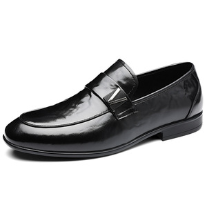 Mocassins Penny en Cuir Véritable Noir pour Hommes, Chaussures Habillées Décontractées à Enfiler, Semelle Confortable Antidérapante pour le Bureau et les Mariages - Product Image 5