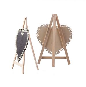 Mini support de notes pour enfants, <span class=keywords><strong>tableau</strong></span> noir, signes, artisanat en <span class=keywords><strong>bois</strong></span>, trépied, Base, maison, anniversaire, décoration de fête de mariage - Product Image 3