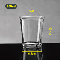 Tasse à bec verseur pour boissons froides, verre à boire 350 ml, transparent, moderne, résistant à la chaleur, pour café, lait, thé, latte
