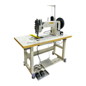 Machine à coudre industrielle à pied marcheur à aiguille simple programmable à plateau plat avec moteur pour le levage de sangles de transport - Product Image 1
