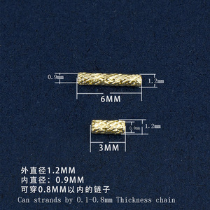 Distanziatori per Collane e Bracciali in Oro 18K, Tubi <span class=keywords><strong>Laser</strong></span> Au750, Accessori per Gioielli Fai-da-Te - Product Image 6