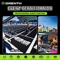 Revêtement de sol en gazon artificiel pour salle de sport CrossFit, gazon bouclé pour entraînement fonctionnel, poussée et traction de traîneau, CrossFit et usage commercial