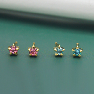 Ajuste de punta de acero inoxidable médico cristal antialérgico orejas estériles piercing pendiente Stud <span class=keywords><strong>para</strong></span> bebé al por mayor - Product Image 2