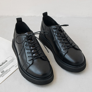 Light Sophisticated Style Men Genuine Leather Dress Shoes Chunky Height Increasing <b>Platform</b> Business Formal Leather Shoes - Product Image 3