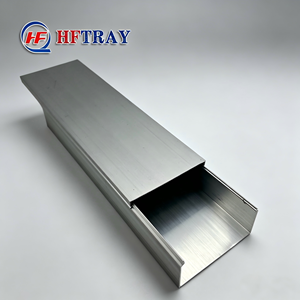 HFTRAY - Bandeja Portacables de Aluminio Sólido de 100 mm de Altura, Anodizada, para Instalación de Cables - Product Image 1