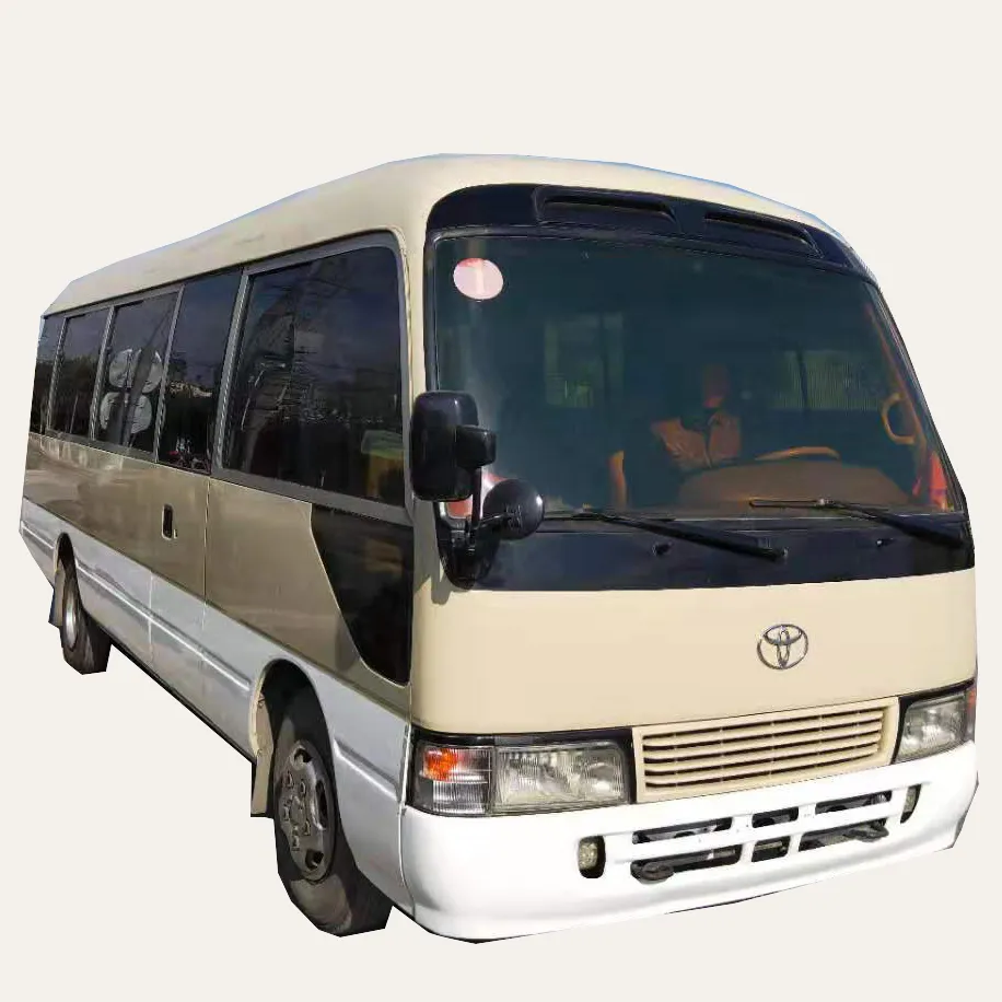 Suspensi Pegas 6 Bus Bekas Silinder Bus Coaster Toyot Bekas Jepang Asli Dijual 30 Kursi Diesel 1Hz Mesin City Car