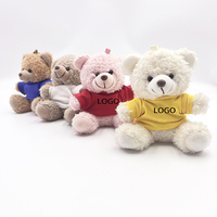 Cadeau promotionnel Logo personnalisé imprimé sur T-shirt Mini ours en peluche jouet ours en peluche porte-clés