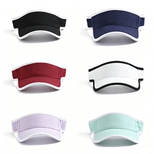 Casquette de soleil légère bicolore personnalisable, ajustable, pour l'extérieur, la plage, le golf et le tennis, avec visière ouverte décontractée - Product Image 2