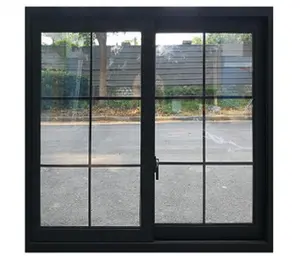 Fabrik großhandel doppels chichtige regens ichere Schallschutz fenster aus weißem Glas und Aluminium wasserdichte Schiebefenster