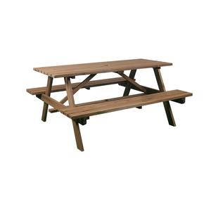 โต๊ะและม้านั่งปิกนิกทำจากไม้เฟอร์สำหรับสวนแบบเรียบง่ายทนทาน - Product Image 4