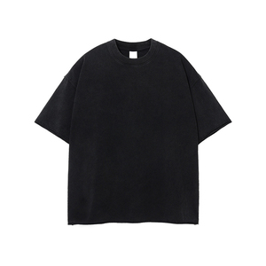 Maglietta da uomo Vintage con lavaggio acido con t-shirt grafiche personalizzate stampate magliette corte oversize serigrafate