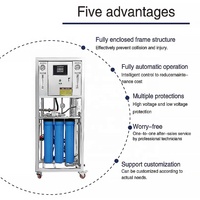 Grand purificateur d'eau commercial à osmose inverse avec pompe, système de filtration 250L/heure